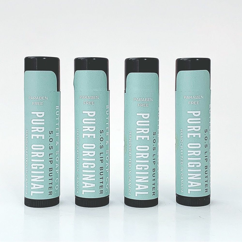 🌿Four Handcrafted All Natural SOS Lip Butter Sticks Unscented